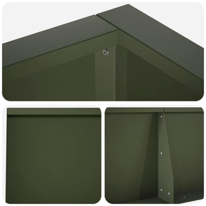 Retaining Wall 6 pcs 200 x 100 x 40 cm Steel Olive Green