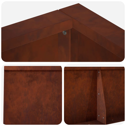 Retaining Wall 6 pcs 200 x 100 x 40 cm Weathering Steel Rusty