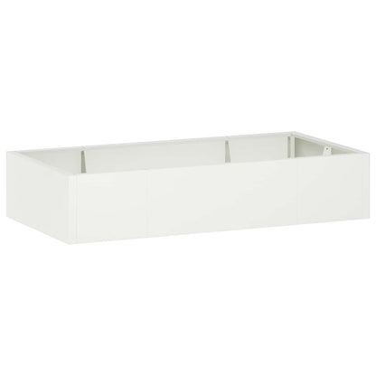 Retaining Wall 6 pcs 200 x 100 x 50 cm Steel White