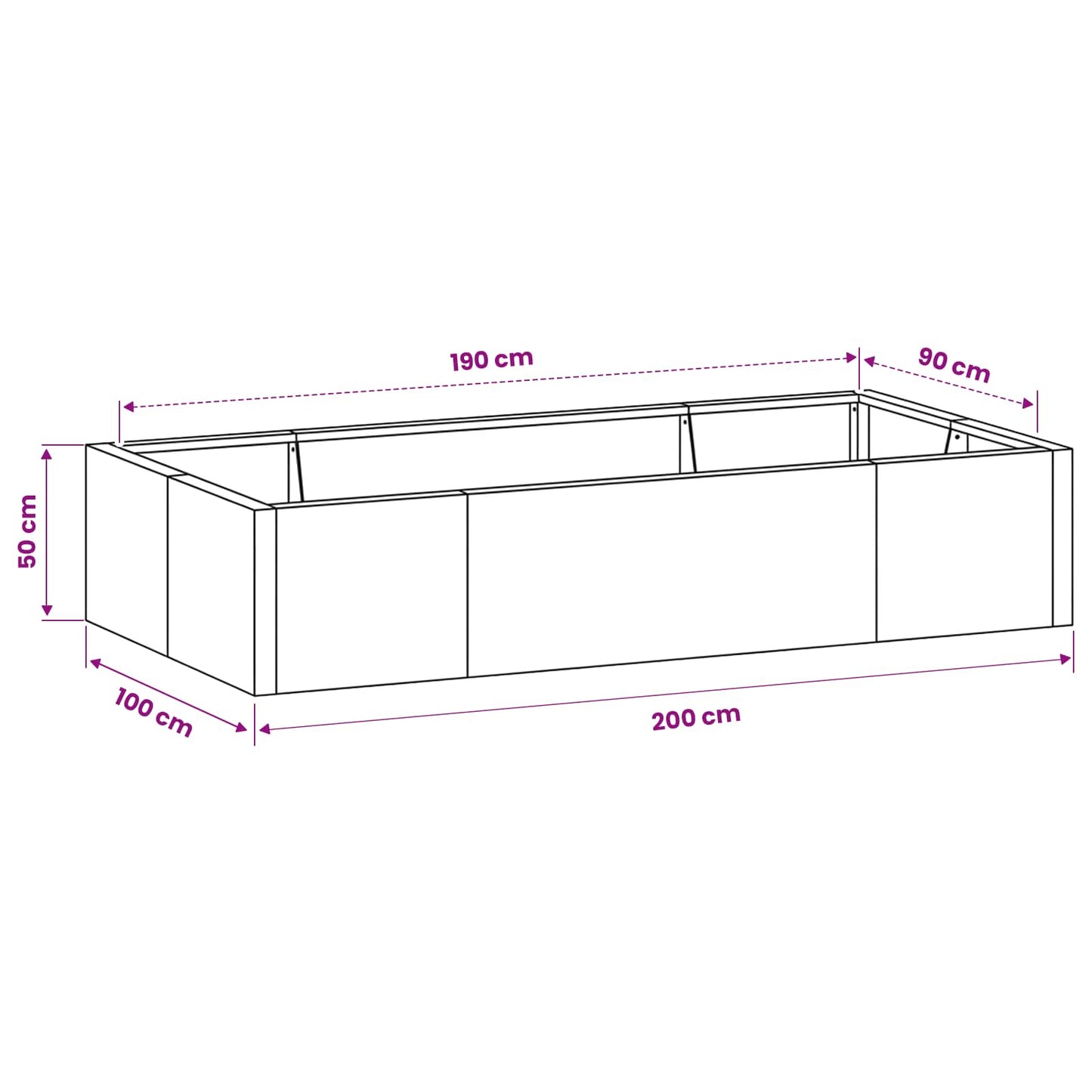 Retaining Wall 6 pcs 200 x 100 x 50 cm Steel Anthracite