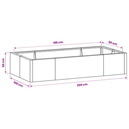 Retaining Wall 6 pcs 200 x 100 x 50 cm Steel Anthracite