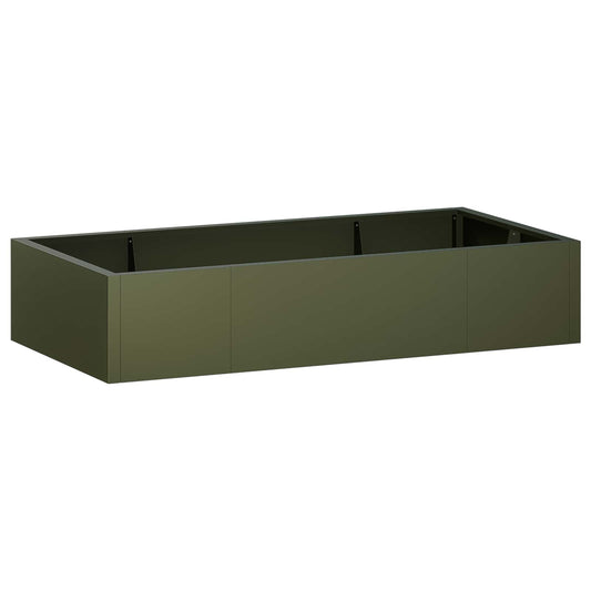 Retaining Wall 6 pcs 200 x 100 x 50 cm Steel Olive Green
