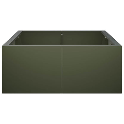 Retaining Wall 6 pcs 200 x 100 x 50 cm Steel Olive Green