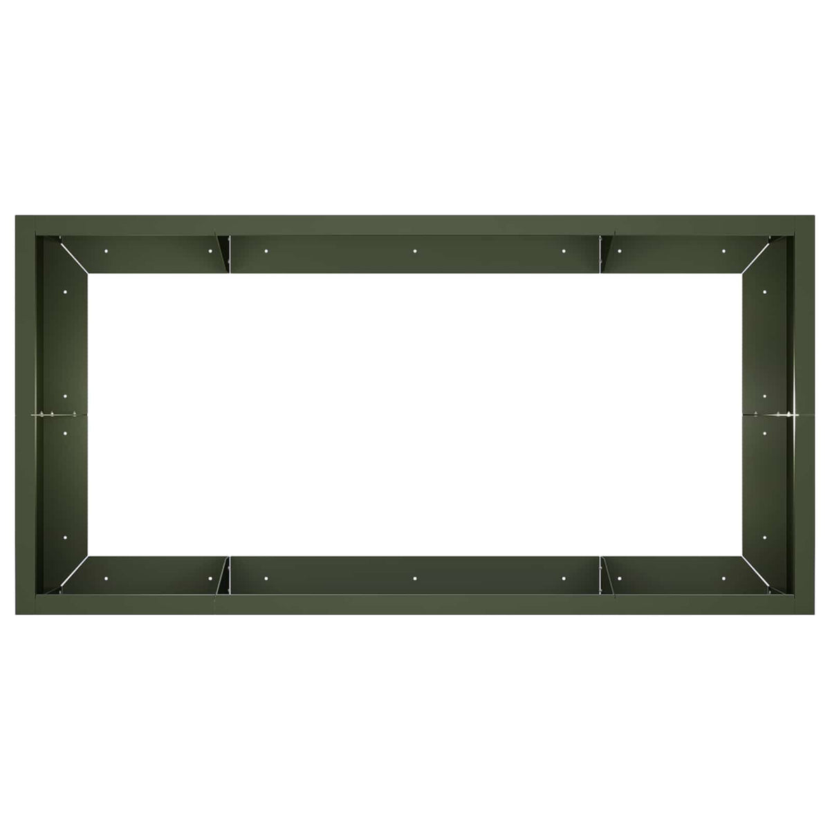 Retaining Wall 6 pcs 200 x 100 x 50 cm Steel Olive Green