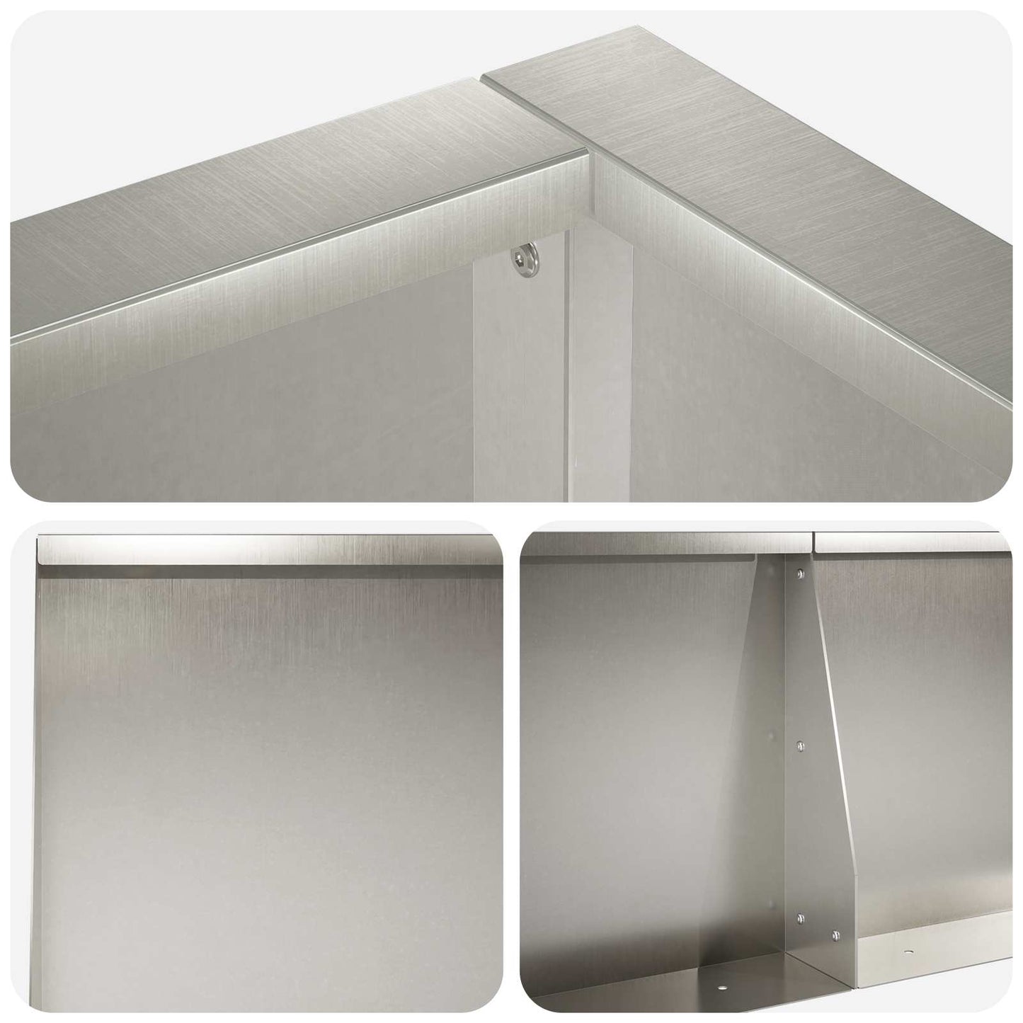Retaining Wall 6 pcs 200 x 100 x 50 cm Stainless Steel Silver