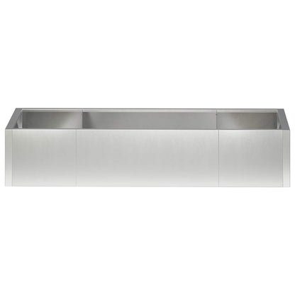 Retaining Wall 6 pcs 200 x 100 x 50 cm Stainless Steel Silver