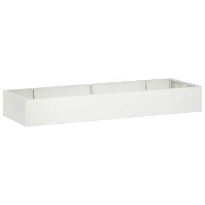 Retaining Wall 8 pcs 300 x 100 x 30 cm Steel White