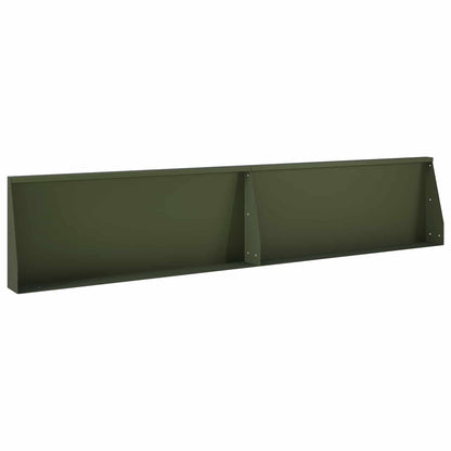 Retaining Wall 8 pcs 300 x 100 x 30 cm Steel Olive Green