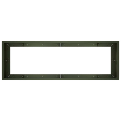Retaining Wall 8 pcs 300 x 100 x 30 cm Steel Olive Green