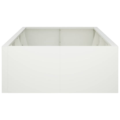 Retaining Wall 8 pcs 300 x 100 x 40 cm Steel White