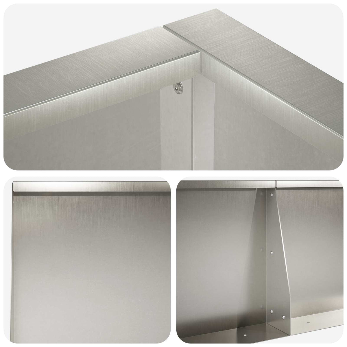 Retaining Wall 8 pcs 300 x 100 x 40 cm Stainless Steel Silver