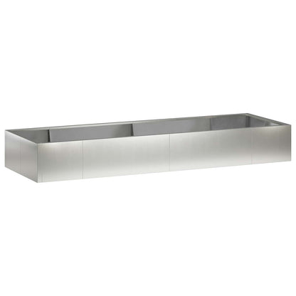 Retaining Wall 8 pcs 300 x 100 x 40 cm Stainless Steel Silver
