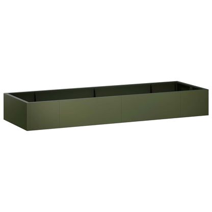 Retaining Wall 8 pcs 300 x 100 x 50 cm Steel Olive Green