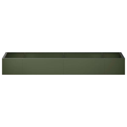 Retaining Wall 8 pcs 300 x 100 x 50 cm Steel Olive Green