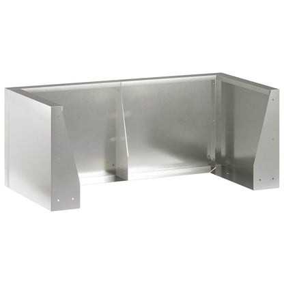 Retaining Wall 8 pcs 300 x 100 x 50 cm Stainless Steel Silver