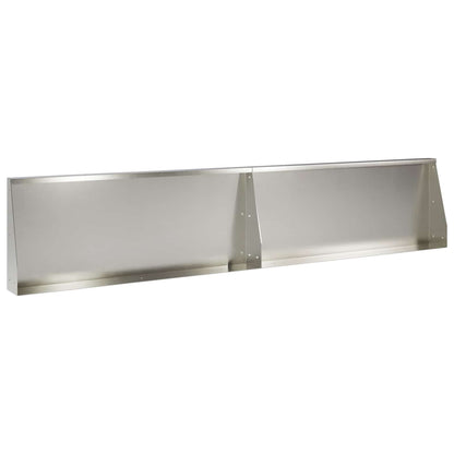 Retaining Wall 8 pcs 300 x 100 x 50 cm Stainless Steel Silver