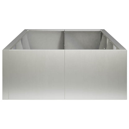 Retaining Wall 8 pcs 300 x 100 x 50 cm Stainless Steel Silver