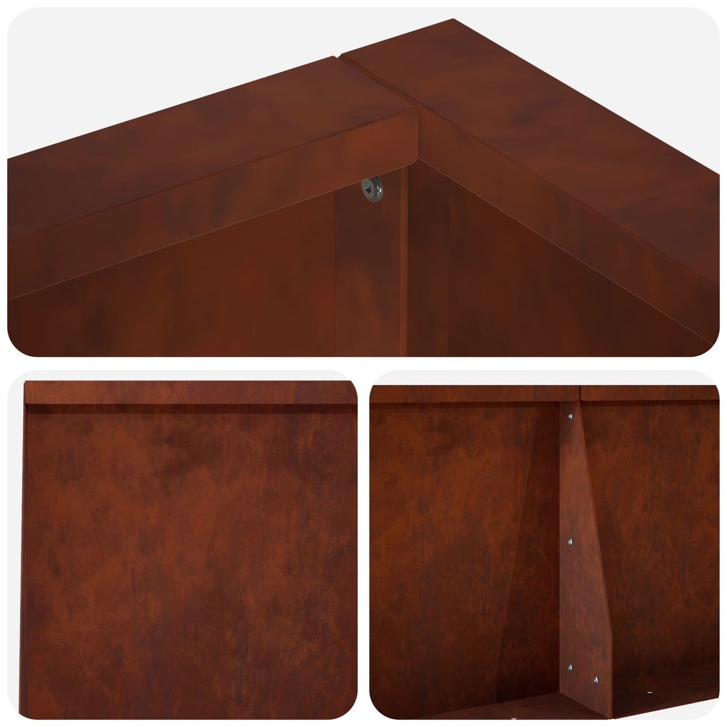 Retaining Wall 8 pcs 300 x 100 x 50 cm Weathering Steel Rusty