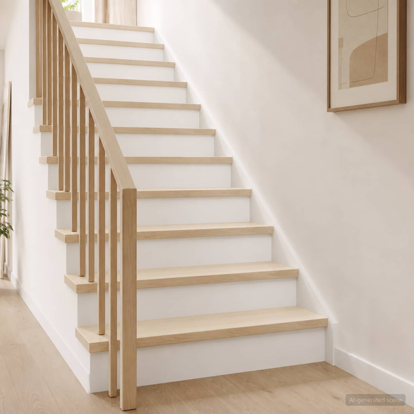 Stair Tread 2 pcs 80 x 25 x 2 cm White Solid Oak Wood