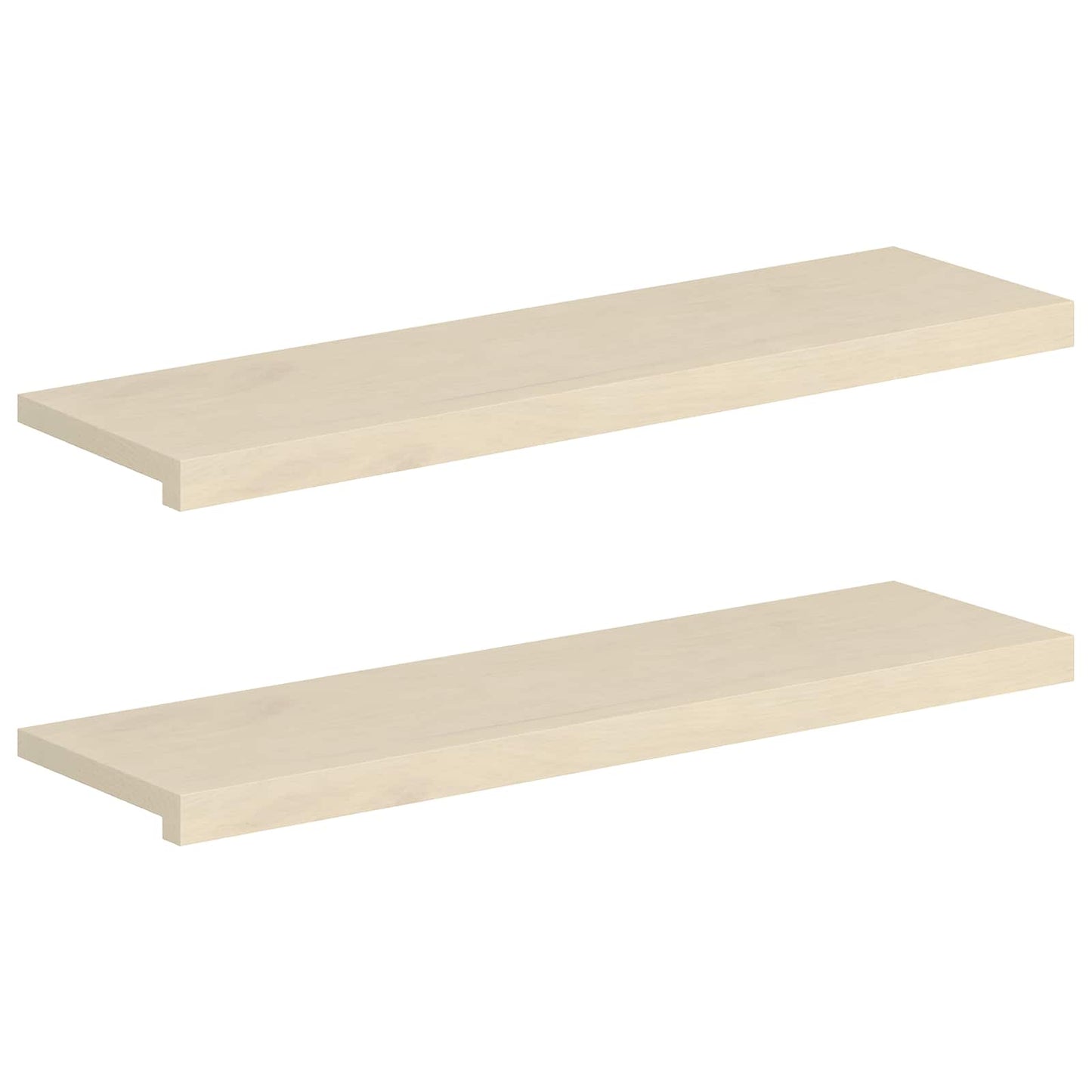 Stair Tread 2 pcs 90 x 25 x 2 cm White Solid Oak Wood