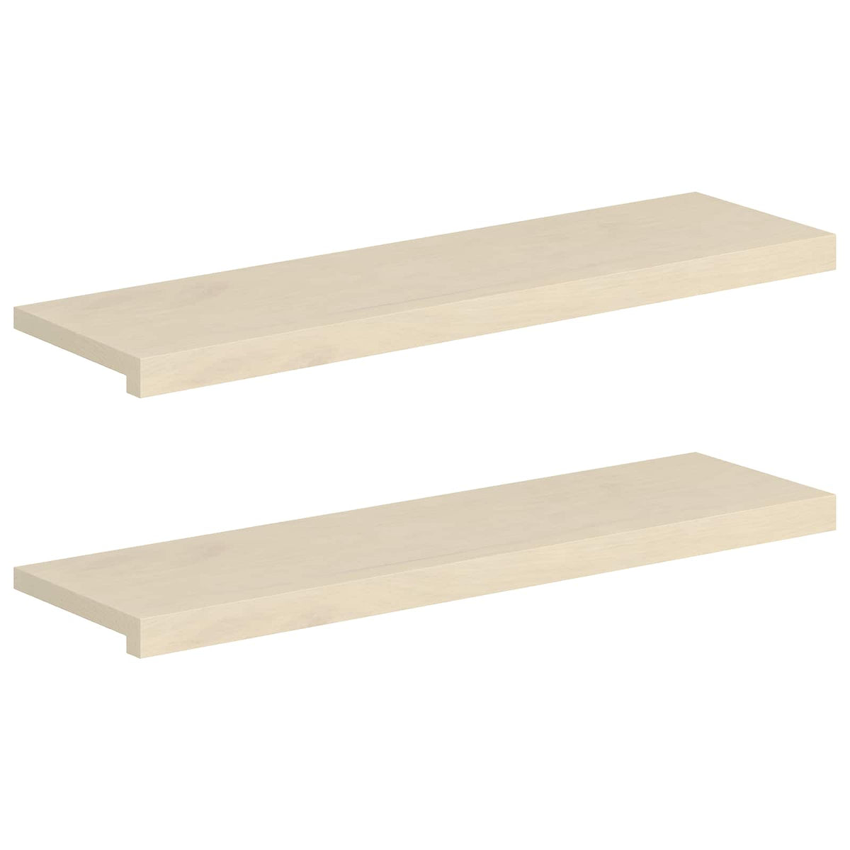 Stair Tread 2 pcs 100 x 30 x 2 cm White Solid Oak Wood