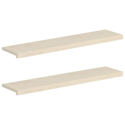 Stair Tread 2 pcs 120 x 30 x 2 cm White Solid Oak Wood