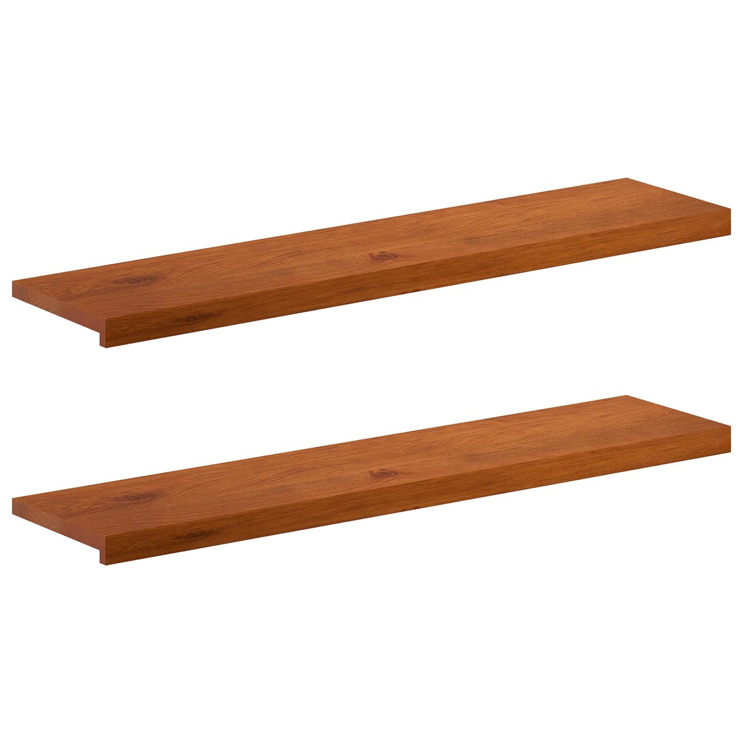 Stair Tread 2 pcs 110 x 25 x 2 cm Brown Solid Oak Wood