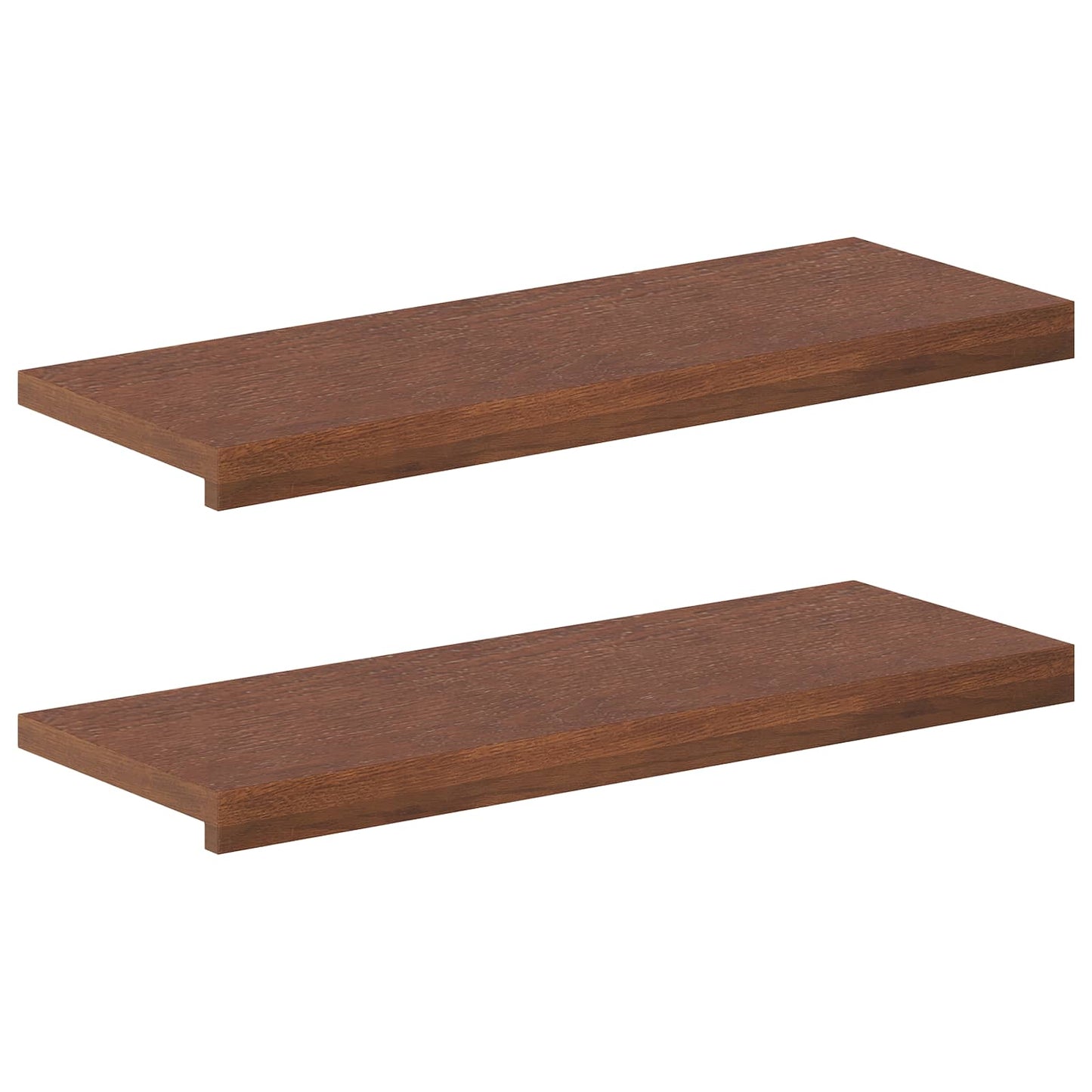 Stair Tread 2 pcs 80 x 25 x 2 cm Dark Brown Solid Oak Wood