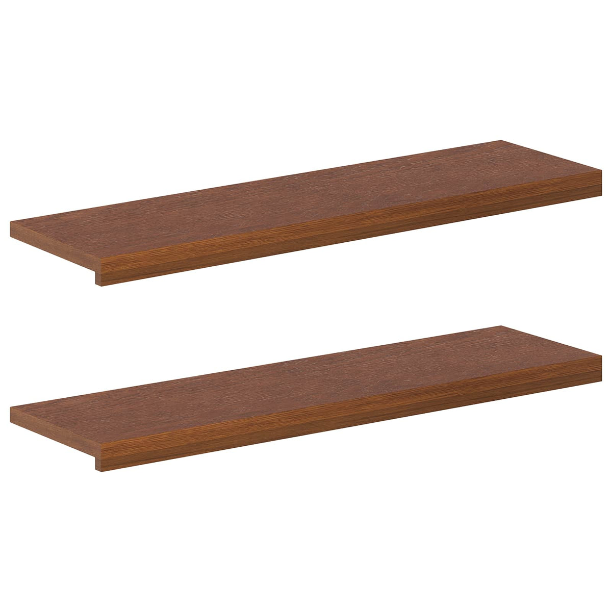 Stair Tread 2 pcs 100 x 25 x 2 cm Dark Brown Solid Oak Wood