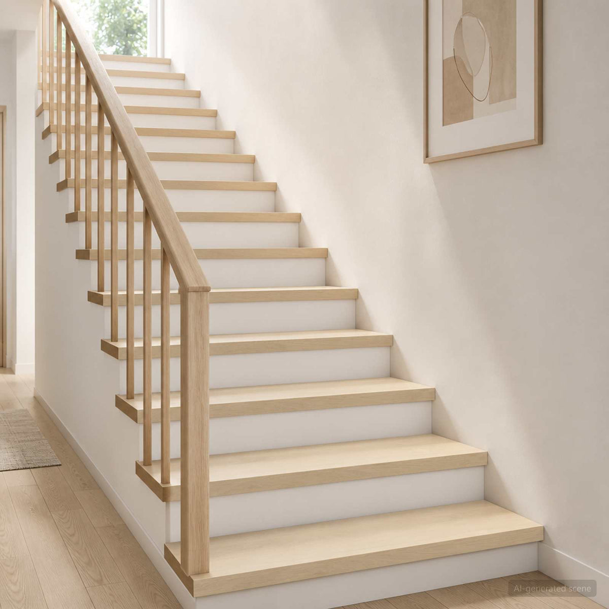 Stair Tread 4 pcs 90 x 25 x 2 cm White Solid Oak Wood