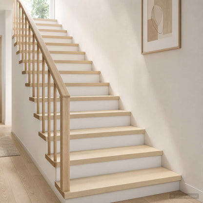 Stair Tread 4 pcs 80 x 25 x 2 cm White Solid Oak Wood