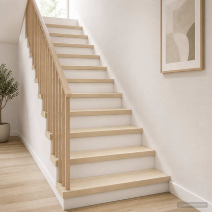 Stair Tread 4 pcs 100 x 25 x 2 cm White Solid Oak Wood