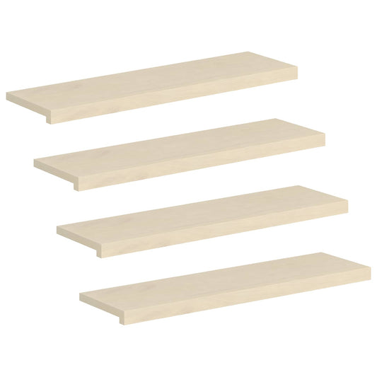 Stair Tread 4 pcs 90 x 30 x 2 cm White Solid Oak Wood