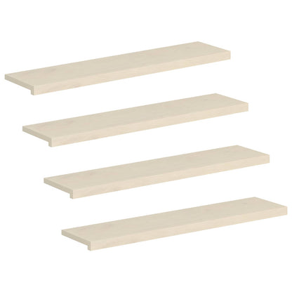 Stair Tread 4 pcs 120 x 30 x 2 cm White Solid Oak Wood