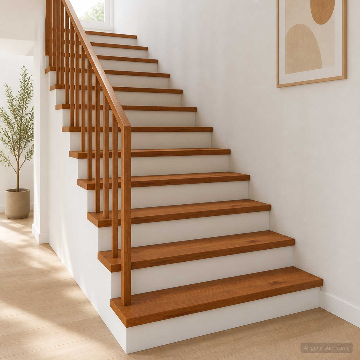 Stair Tread 4 pcs 90 x 25 x 2 cm Brown Solid Oak Wood