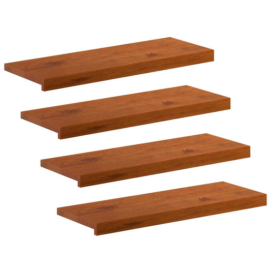 Stair Tread 4 pcs 70 x 25 x 2 cm Brown Solid Oak Wood