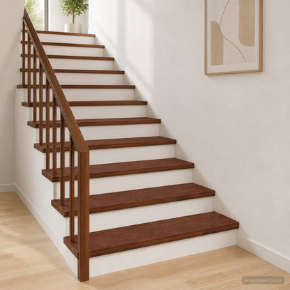 Stair Tread 4 pcs 80 x 30 x 2 cm Dark Brown Solid Oak Wood