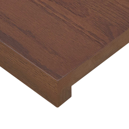 Stair Tread 4 pcs 90 x 25 x 2 cm Dark Brown Solid Oak Wood