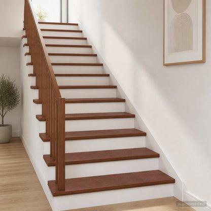 Stair Tread 4 pcs 100 x 25 x 2 cm Dark Brown Solid Oak Wood