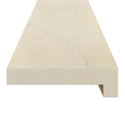 Stair Tread 8 pcs 80 x 25 x 2 cm White Solid Oak Wood