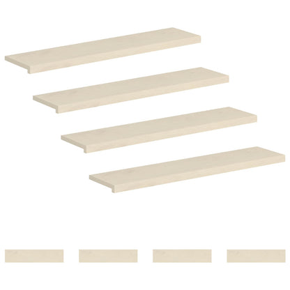Stair Tread 8 pcs 120 x 30 x 2 cm White Solid Oak Wood