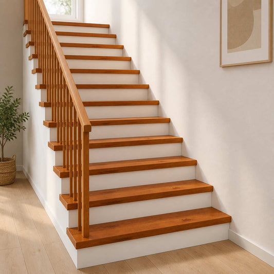 Stair Tread 8 pcs 80 x 30 x 2 cm Brown Solid Oak Wood