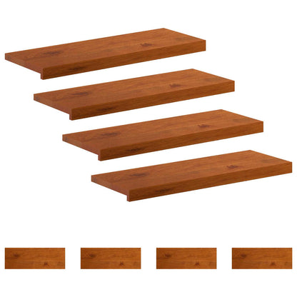 Stair Tread 8 pcs 80 x 30 x 2 cm Brown Solid Oak Wood