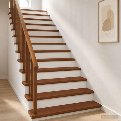 Stair Tread 8 pcs 100 x 25 x 2 cm Dark Brown Solid Oak Wood