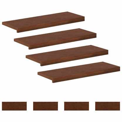 Stair Tread 8 pcs 70 x 30 x 2 cm Dark Brown Solid Oak Wood