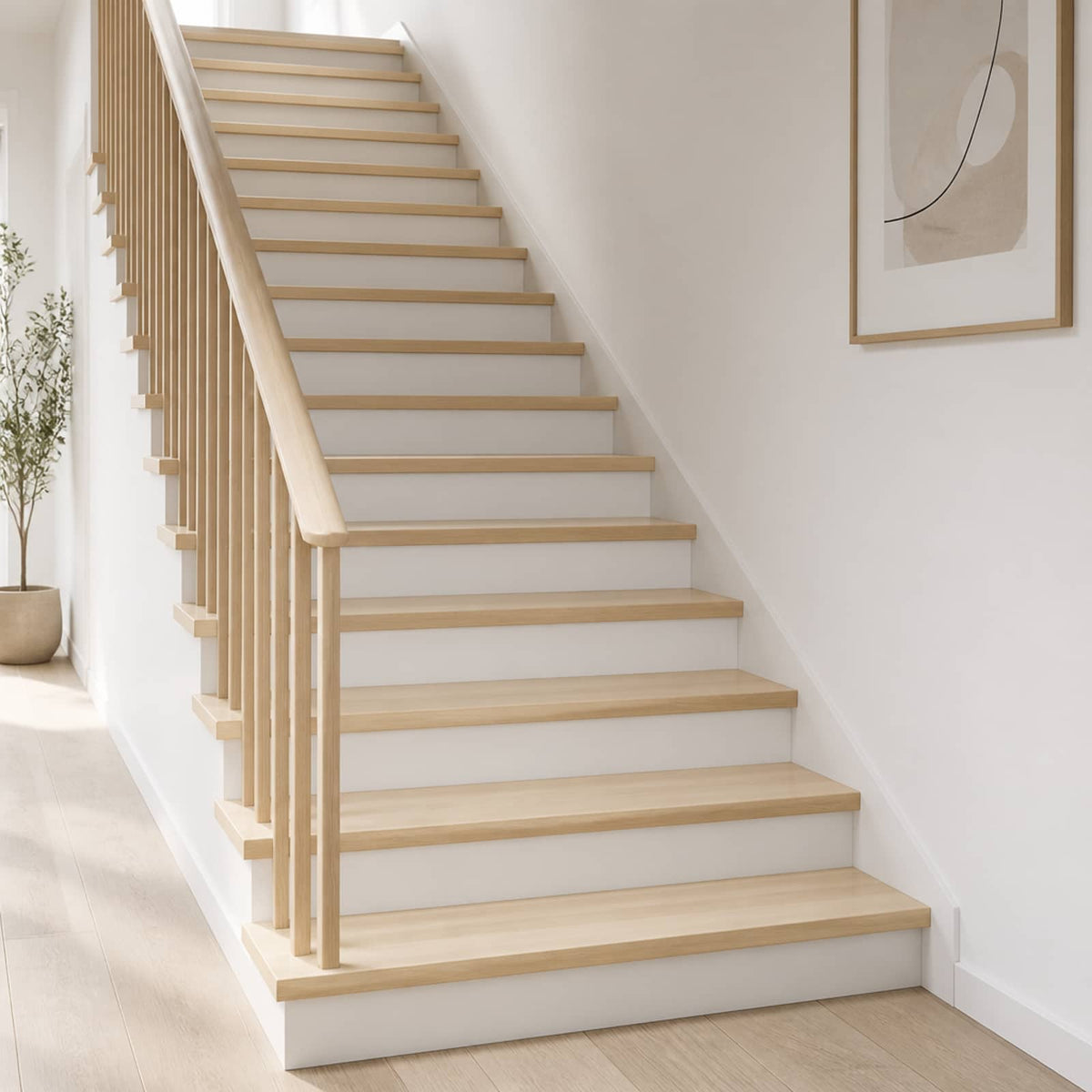 Stair Tread 12 pcs 90 x 30 x 2 cm White Solid Oak Wood