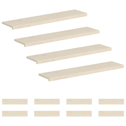 Stair Tread 12 pcs 120 x 30 x 2 cm White Solid Oak Wood
