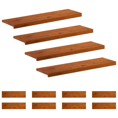 Stair Tread 12 pcs 90 x 25 x 2 cm Brown Solid Oak Wood