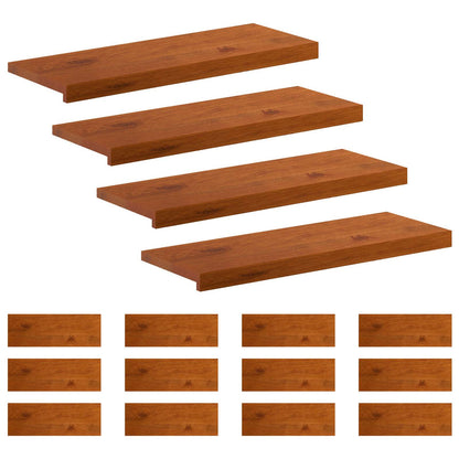 Stair Tread 16 pcs 80 x 25 x 2 cm Brown Solid Oak Wood