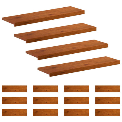 Stair Tread 16 pcs 90 x 25 x 2 cm Brown Solid Oak Wood
